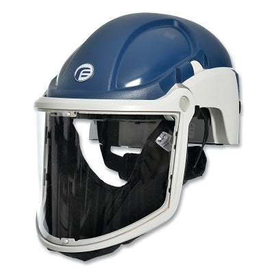 Respirador purificador de aire para soldadura 3000, incluye casco azul, filtro de aire de soldadura Pro Deluxe, supresor de chispas y sello facial ignífugo.
