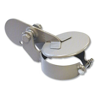 Tapa de escape para lluvia, acero, diámetro exterior de 4 pulgadas, gris