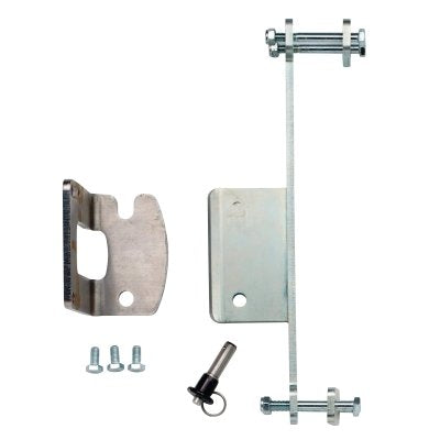 Soportes de montaje para línea de vida autorretráctil de recuperación PROTECTA® Rebel™, laterales SRL y base de trípode, 105,41 mm de largo, plateado