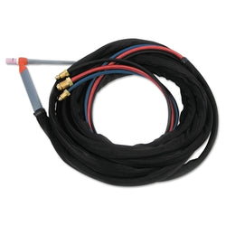 Water-cooled TIG torch kit, angled head, 25-foot cable