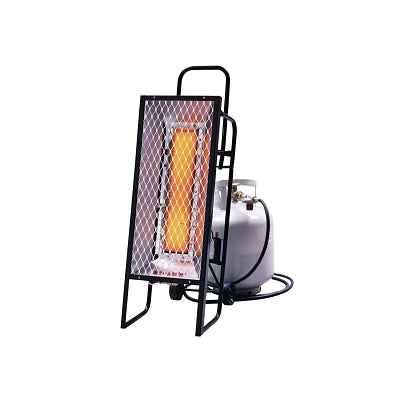 Portable radiant heater, 125,000 Btu/h, 17 h
