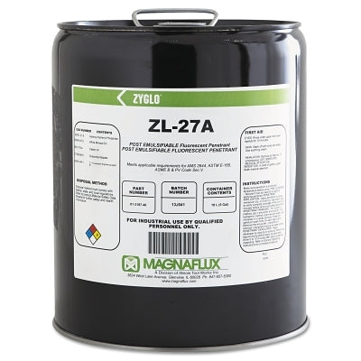 Penetrante fluorescente post emulsionable ZL-27A, 5 gal, cubo