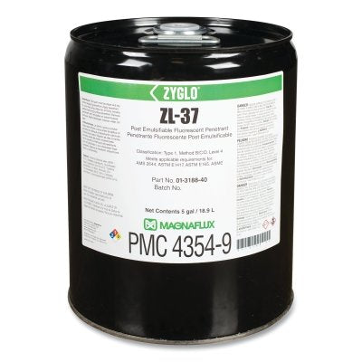 Penetrante fluorescente emulsionable ZL-37, 5 gal, cubo