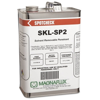 Spotcheck® SKL-SP2 Solvent-Based Removable Penetrant, Liquid Aerosol Can, Net Volume 10.5 oz