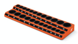 Soporte de dado magnético SAE/métrico con unidad de 3/8" (naranja)