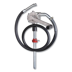 Rotary barrel pump, 1.8 m hose with metal nozzle