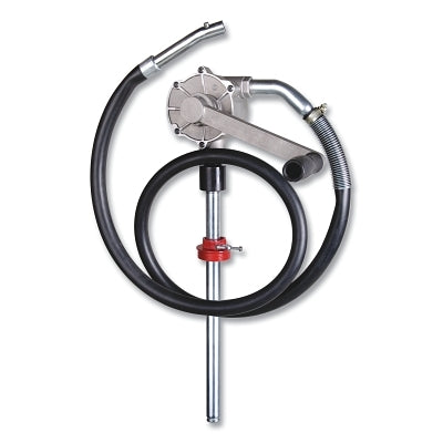Rotary barrel pump, 1.8 m hose with metal nozzle