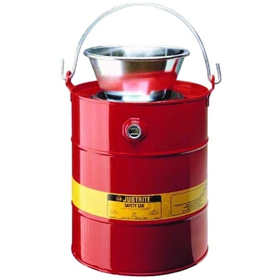 Bidón de drenaje, bidón para residuos inflamables, 3 galones, amarillo, embudo