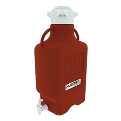 Garrafa de polietileno de alta densidad (HDPE), 5,3 galones, 25,2 pulgadas de alto x 8,1 pulgadas de ancho x 15,25 pulgadas de largo, ámbar, con tapa y espiga