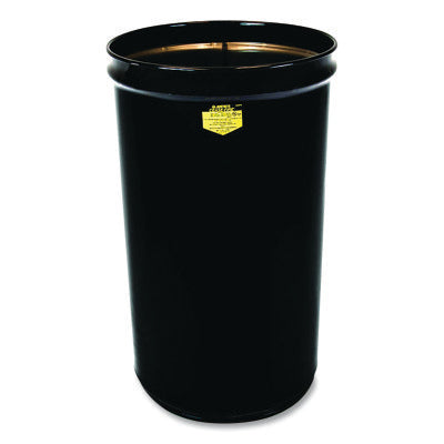 Recipiente para residuos de tambor Cease-Fire®, 55 gal, 34,5" de alto x 23,25" de diámetro exterior, negro