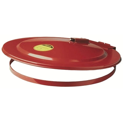Drum lid with self-closing and fusible link