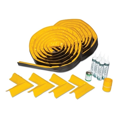 Kits de contención de derrames personalizados Make-A-Berm, 1,5" de alto x 4,5" de ancho x 600" de largo, amarillo