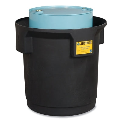 EcoPolyBlend™ Single Drum Collection Center, 55 gal, Recycled Polyethylene, Black