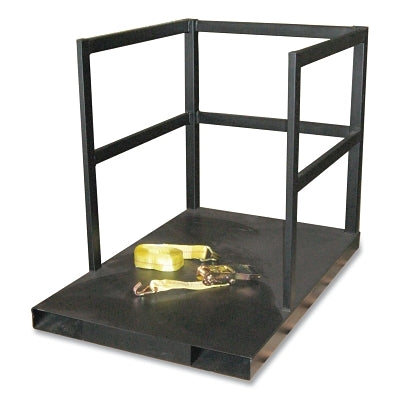 Palet para montacargas con cilindro de gas, capacidad de peso de 3600 lb, 32 pulgadas de ancho x 48 pulgadas de profundidad x 38 pulgadas de alto, fijación con trinquete