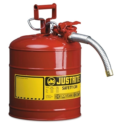 AccuFlow™ Type II Safety Can for Oil, 2 Gallons, Green, Includes 5/8 in. Outside Diameter Flexible Metal Hose