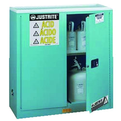 Gabinete de seguridad de acero azul para corrosivos, capacidad de 12 galones, azul