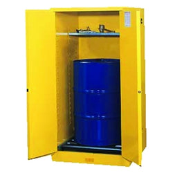 Gabinetes de seguridad verticales para tambores, gabinete de cierre manual, 1 tambor de 55 galones, 1 puerta