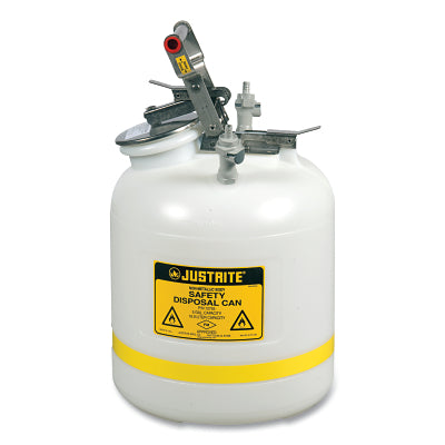 Disposable Quick Disconnect Safety Canister, 5 Gallons, White