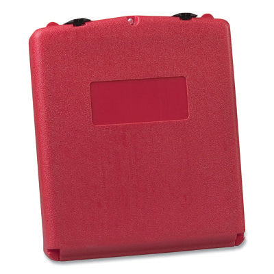 Document storage box for Safety Data Sheets (SDS), large size, front opening with lock, SDS folder, one label pack, polyethylene, red