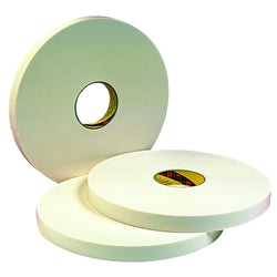 Cintas de espuma de uretano de doble capa 4016, 1 pulgada x 36 yardas, 62 mil, color blanquecino
