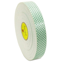 Cintas de espuma de uretano de doble capa 4016, 3/4 pulg. x 36 yd., 62 milésimas de pulgada, color blanquecino