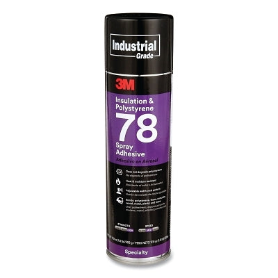 Adhesivo en aerosol para aislamiento de espuma de poliestireno 78, 17.9 oz, lata de aerosol, transparente, contiene 1,1-difluoroetano