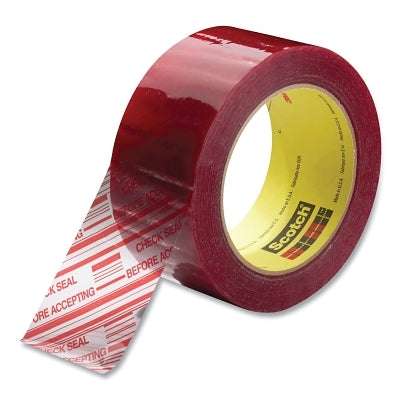 Security tape for sealing message boxes, 3779, 48 mm wide x 100 m long, red/transparent