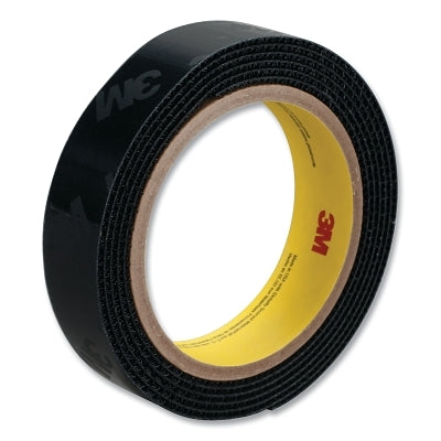 Cierre de gancho SJ3519FR, resistente al fuego, 1 pulgada de ancho x 50 yardas de largo, 3 mil de grosor, negro