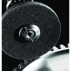 Unified cutting and polishing disc, 6" diameter x 0.5" shaft, medium, 7500 RPM, aluminum oxide