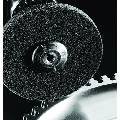 Unified cutting and polishing disc, 6" diameter x 0.5" shaft, medium, 7500 RPM, aluminum oxide