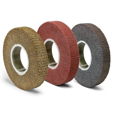 Fin brushes, 3 inches in diameter, medium, aluminum oxide