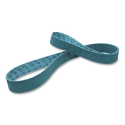 Banda de acondicionamiento de superficies con respaldo de malla, 3/8" x 18", fina, azul