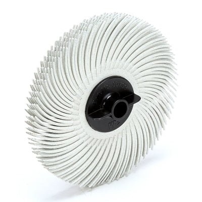 Disco de cerdas radiales, 3" x 3/8", grano P120, 20.000 rpm, cerámica, blanco