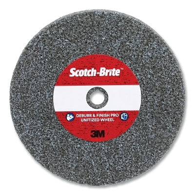 Unified Deburr and Finish Pro Wheel, 3" Diameter x 1/4" AH x 1" Thick, Coarse+, 15100 RPM, Precision Shaped Ceramic