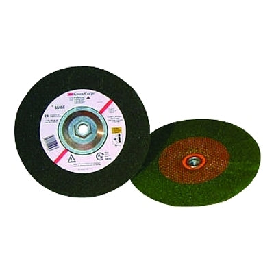 Rueda de centro hundido Green Corps, 4 1/2 pulg. de diámetro, 1/4 de grosor, mandril de 5/8 pulg., grano 36
