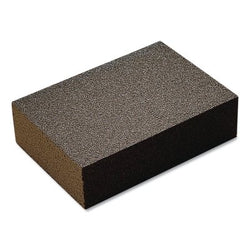 Esponja para lijar madera, óxido de aluminio, 4-3/4 pulgadas de largo x 3-3/4 pulgadas de ancho, grado medio
