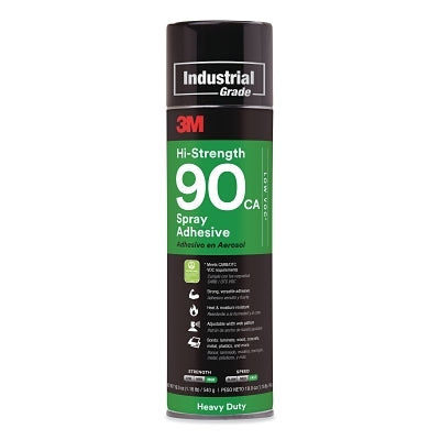 Adhesivo en aerosol de alta resistencia 90, 12,23 oz, transparente, contiene 1,1-difluoroetano