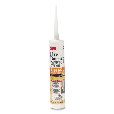 Sellador impermeable Fire Barrier, resistencia al fuego hasta 3 horas, 10.1 onzas líquidas, cartucho, gris claro