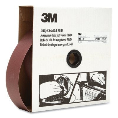 314D Multipurpose Fabric Rolls, 2 inches x 50 yards, P240 grain