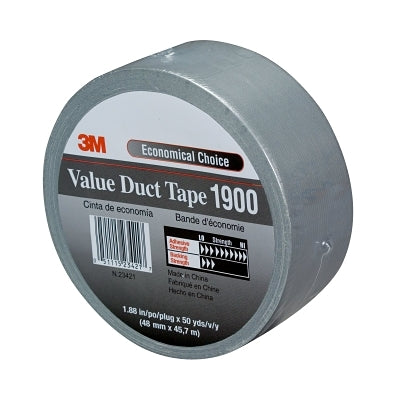 Cinta adhesiva Value Duct Tapes 1900, plateada, 1,88 pulgadas x 50 yardas