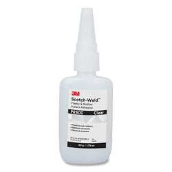 Adhesivo instantáneo para plástico y caucho Scotch-Weld™, PR100, 0.7 oz, botella, transparente