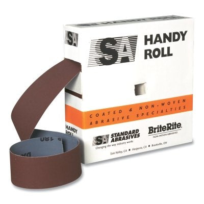 Rollo de óxido de aluminio, grano P100, fino, 2 pulgadas de ancho x 50 yardas de largo, óxido de aluminio, color granate