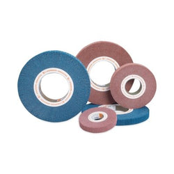 Cepillo de aletas para pulir y difuminar, 6 pulgadas de diámetro x 1 pulgada de ancho x 2 pulgadas de núcleo, mediano, 3400 RPM