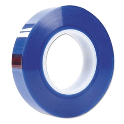 Polyester tapes, 1 inch x 72 yards, transparent blue, polyester/silicone