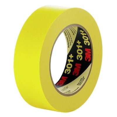 Cinta de enmascarar amarilla de alto rendimiento 301+, 48 mm x 55 m x 6,3 mil, amarilla