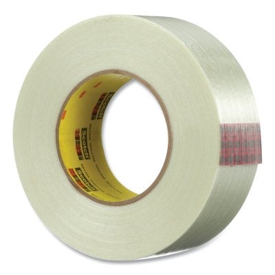 Cintas de filamento de alta resistencia Scotch® 890RCT, 546,8 yd de largo, 1,88 in de ancho, transparente
