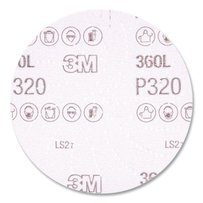 Disco de lijado limpio Hookit™ 360L, óxido de aluminio, 5 pulgadas de diámetro, P280