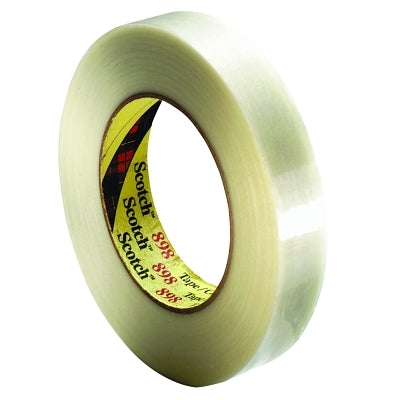 Filament tape, 897, 12 mm wide x 55 m long, 5 mil thick, transparent