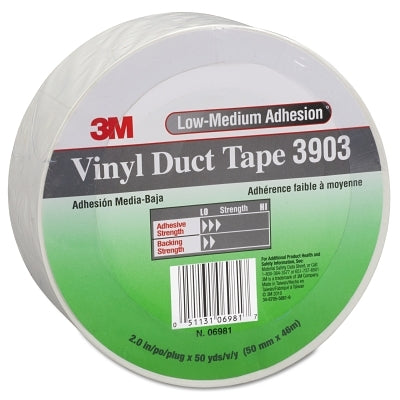 Cinta adhesiva de vinilo 3903, amarilla, 2 pulgadas x 50 yardas x 6,5 milésimas de pulgada