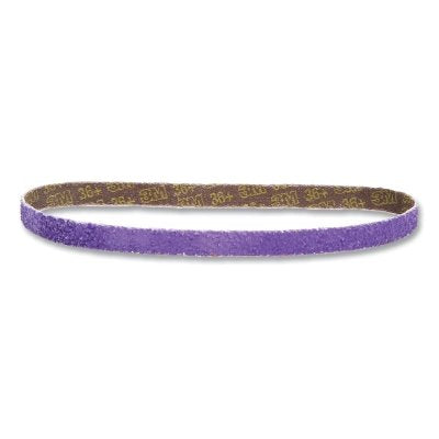 Banda de lija Cubitron™ II 786F, 18" de largo, 1/2" de ancho, grano 36+, púrpura